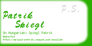 patrik spiegl business card